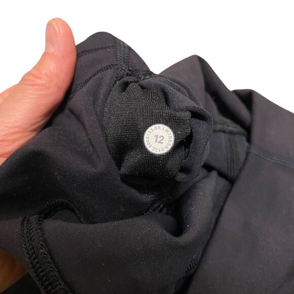 Lululemon Wunder Train High Rise Biker Shorts Size 12 Black 6" Inseam Running - Picture 4 of 6